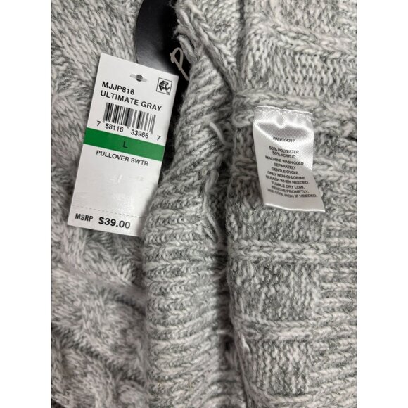 Planet Heart Juniors' Women's Cable Knit V-Neck Distressed Sweater Large NWT's. - Picture 7 of 8